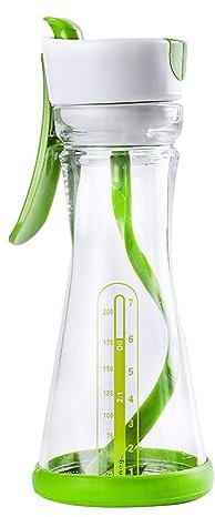 TANYAZ Shaker à Vinaigrette, mélangeur Vinaigrette Manuelle avec poignée, salasûre et étanche, Passe au Lave-Vaisselle avec échelle, mélangeur Vinaigrette Fait