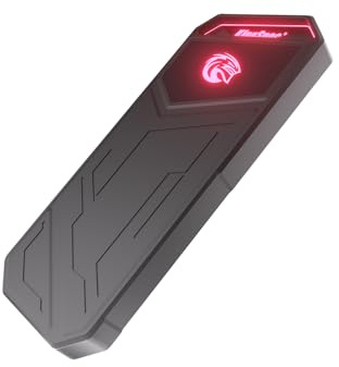 Kingspec Z5 2TB SSD Externo portátil con luz RGB - hasta 2100 MB/s, Carcasa de aleación de Zinc, Interfaz USB 3.2 Gen2x2, Discos Duros de Estado sólido Extremo, Compatible con teléfonos