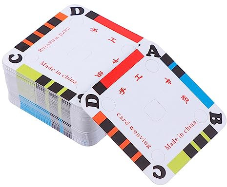 STOBOK 50stücke Diy Webkarten Papier Webstuhlkarten Webbastelkarten Bastelwebkarten Tablet Webkarten Webstuhlkarten Tablet-karten Weben