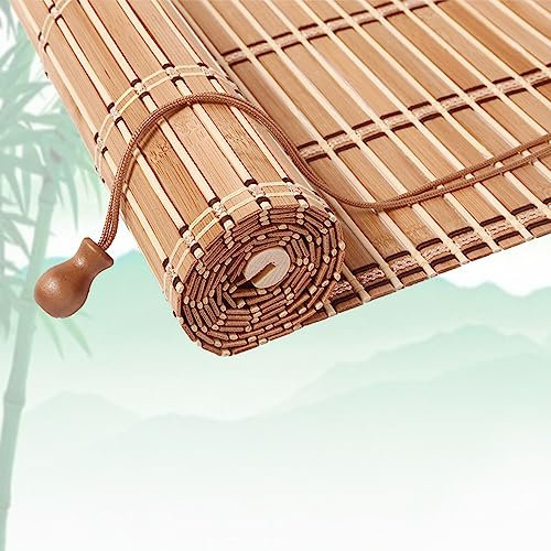 JFOZDM Individuelle Bambusrollo, Bambus Rollo, Bambusrollo Aussenbereich, Aussenrollos Wetterfest, Sonnenschutz/Filterlicht/Sichtschutz, Rollo Bambus für Hofgarten, Balkon, Terrasse, Außenbereiche