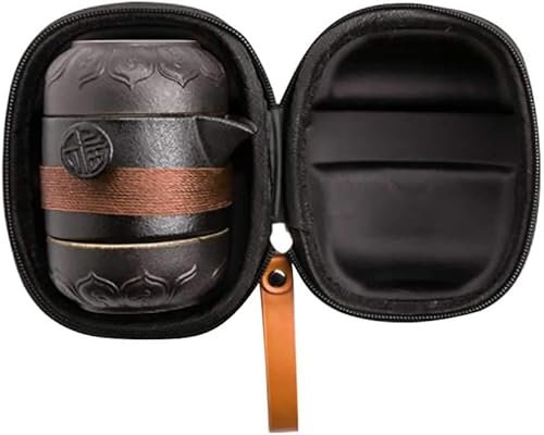 Ensemble de Thé Kungfu de Voyage Portable, Théière en Porcelaine, Tasses à Thé, Avec une Casserole et Deux Tasses, Pour Cadeau et Service à thé Domestique