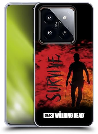 Head Case Designs Officially Licensed AMC The Walking Dead Survive Rick Machete Typography Soft Gel Case Compatible With Xiaomi 14 Pro