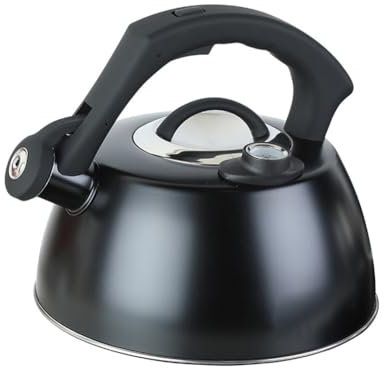 Bouilloire À Sifflet Avec Thermomètre, Théières Pour Cuisinière Acier Inoxydable 18/10, Fond Composite Épaissi, Convient À Tous Les Types De Plaques De Cuisson, Y Compris L'induction (2.5L)
