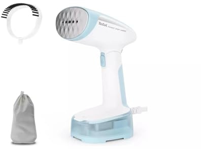 Tefal Access' Steam Pocket DT3041G0 Handheld Compact Garment Steamer, 1300W / White & Sky Blue