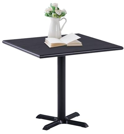 Mingone Table de Jardin Table Carrée Exterieur 60cm Table Bistrot 4 Personnes Table à Manger Résistant aux Intempéries pour Terrasse Balcon Bistrot, Noir