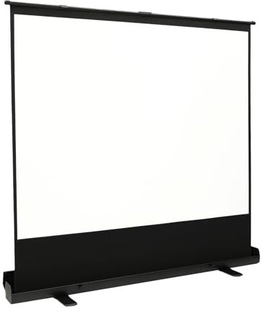 Tragbare Projektor Leinwand Beamer Elektrisch Automatischem Rückzug Rolloleinwand Bodenhochziehbare Business Präsentations- und Heimkino Beamer, Keine Montage erforderlich, 1.64 * 1.23m