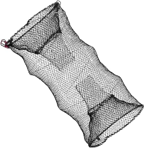 Yatrouys Collapsible Fishing Trap Net Cast Mesh Landing Bait Net for Crab Shrimp Minnow Crawfish Catfish (Small 47cm)