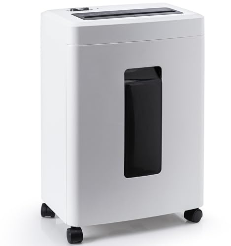 Fonirvanic Schredder Papier Aktenvernichter Elektrisch: Papierschredder Mikroschnitt P-5 Hochsicherheit mit 18L für Dokumente Kreditkarten Aktenvernichtung - Zuhause Büro Unternehmen Haushalt
