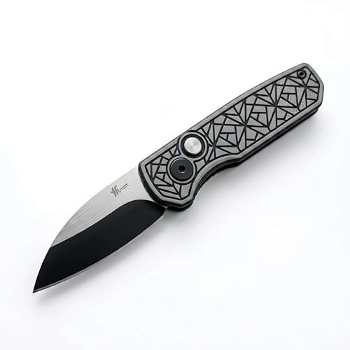 Piccolo coltello tascabile – Lama Wharnclife lunga 4,98 cm, in acciaio D2, finitura bicolore nero-grigio, manico G10 strutturato, regalo per uomini e donne da indossare tutti i giorni, campeggio, wan