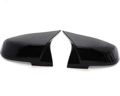 Bilens Spegelkåpor 2x Vita Spegelkåpor Svarta Spegelkåpor Överlägg För BMW För 1 2 3 För 3GT 4 För X1 E84 För M2 I3-serien F20 F21 F22 F23 F30(Bright Black)
