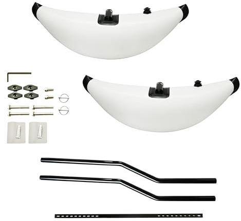 KiwiHood Braccio gonfiabile per kayak, stabilizzatori per kayak con aste in alluminio regolabili con doppie valvole, migliora la sicurezza e la stabilità durante la pesca, pagaia e sport acquatici