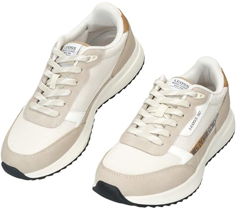 LEOSS ORIGINAL Scarpe da Trekking Uomo Basse Scarpe Sportive Outdoor Forte Afferramento Respirabili Agili Percorsi Outdoor (Beige, 42 EU, MLE260292-7)