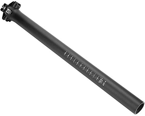 VGEBY1 Carbon Fahrrad Sattelstütze, 27.2/30.8/31.6mm, für Mountainbike und Rennrad, mit Aluminium-Klemmhalterung, Matt Oberfläche, 31.6x400mm