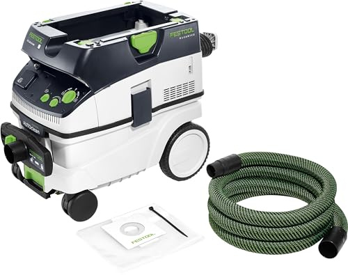 Festool Absaugmobil CTL 26 E AC RENOFIX CLEANTEC (mit High Performance Hauptfilter, Entsorgungssack, Saugschlauch mit drehbaren Anschlussmuffen, Verschlussschieber ComfortClean)
