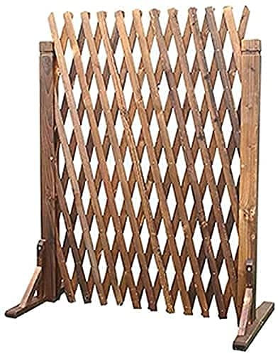 llxyzrzbhd Scherengitter Holz Rankhilfe Holzgitter Rankgitter Holz Zaun-Holz-Pflanzenpalisaden-Tierbarriere für Pflanzen, die 4 Größen-dekorative Zaun-Garten-Grenzkanten wachsen 818(Color:Brown;Siz