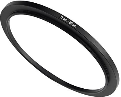 77mm to 86mm Step Up Ring Filter Adapter Applicable to All Brands of UV ND CPL Filter (77mm-86mm)