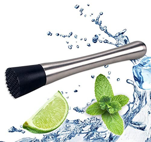 Cocktail Accessories - Cocktail Set, Bar Accessories, Stainless Steel Muddler, for Cocktail Pestle, Cocktails Muddler, Silver Alcohol Small Ice Crusher, Herb Masher Crusher