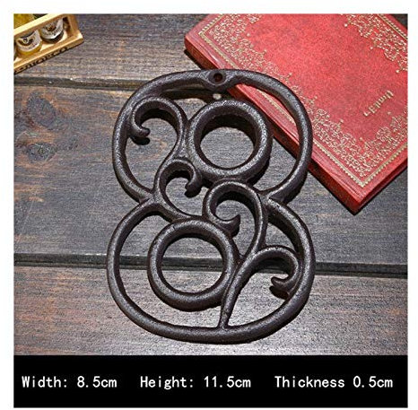 HKYBCF Türnummer Industrie Cast Iron House Stil Tür Zahlen Adresse Customized Anzahl for Home Restaurant Wand Wohnzimmer (Color : 8, Size : 11.5cm)