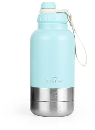 GrandTies Bouteille d'eau Portable Isotherme Distributeur d'eau Amovible Conteneur étanche pour Nourriture Accessoires pour Promenade, randonnée, Camping