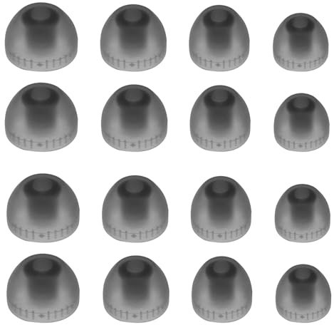 Create idea 8 Pair Silicone Earplugs In-Ear Headphones Eartips Replacement Earbuds Headphone Attachments Compatible with Sony WF-1000XM3/WF-1000XM4 4 Sizes (XS/S/M/L) Grey
