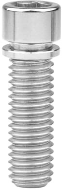Titanschraube M7/M8x20 25mm Sechskantschraube mit Unterlegscheibe, Silber, M7,20mm