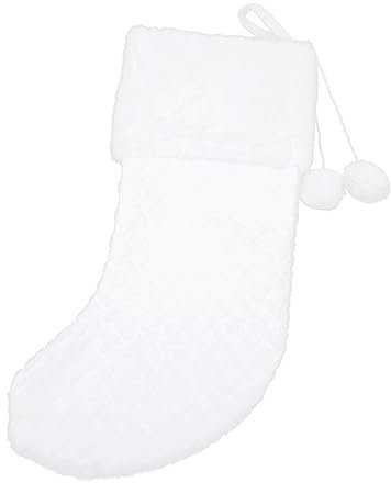 Cabilock Calcetines De Navidad Colgantes Decorativos para Árbol De Navidad Bolsa De Obsequio Adorno Navideño Color Rojo y Blanco Material para Decoración De Fiesta