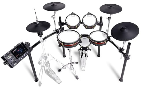 Alesis Strata Core Electric Drum Set with Touchscreen, Triple-Zone Cymbals, Active Magnetic Hi-Hat, Dual-Zone Mesh Heads, 8 Kick, 144K Multi-Channel Samples