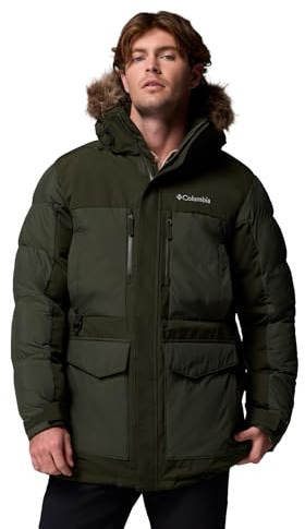 Columbia Marquam Peak Fusion 2 - Parka para hombre, chaqueta de invierno, color verde, talla XL
