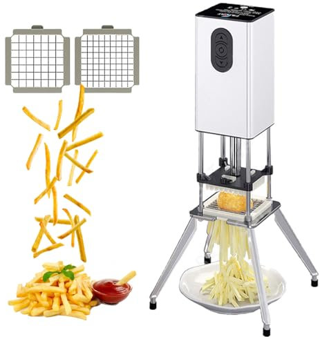 French Fry Cutter Stainless Steel, 200w Electric French Fry Cutter Machine With 9mm And 12.2mm Blade, High Efficiency, Commercial Vegetable Chopper For Restaurant, Noodle Shop, Fruit Shop