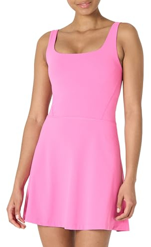 Amazon Essentials Abito Tecnico da Tennis Lungo in FormFlex Morbidissimo Donna, Rosa Fenicottero, XXL