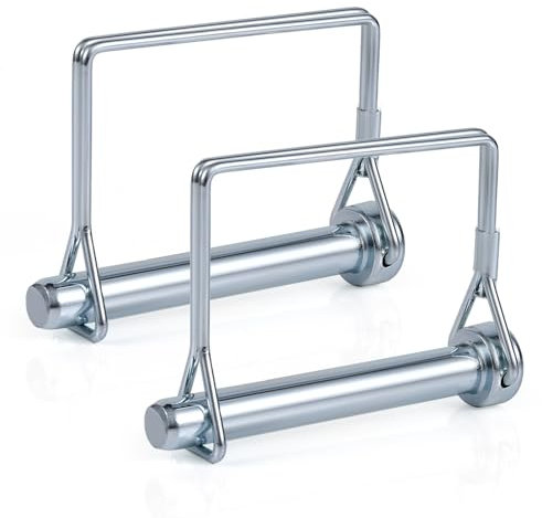 lasuroa 2 Pezzi 10x70mm Perno di Bloccaggio, Sicurezza Resistenti Perno di Bloccaggio a Filo per Traino Rimorchi Camper Barche Albero Cardanico e Attrezzature da Giardino