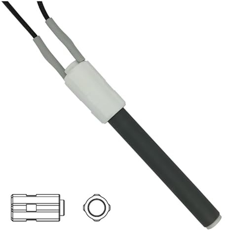 Bougie d'allumage pour poêle à granulés en céramique, Ø 11,55 mm, longueur totale : 113 mm, 300 W (Ref Int. 1070)