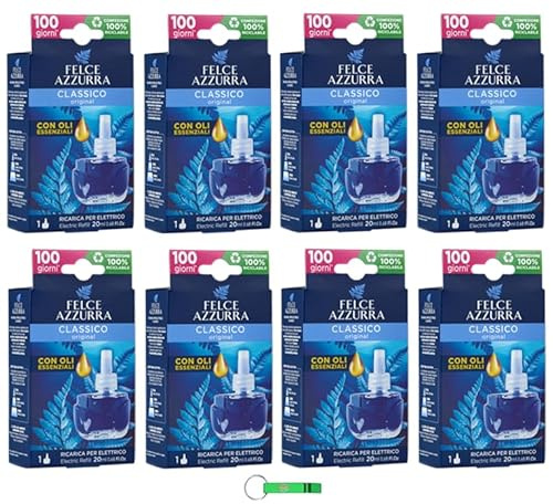 Felce Azzurra Aria Casa Classic Refil, deodorante per ambienti interni 20 ml + portachiavi Beni Culinari