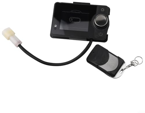 12V/24V LCD Schalter mit Fernbedienung für 2-8KW Standheizung, Thermostat Kompatibel mit Mobile App, ABS Black Panel Controller