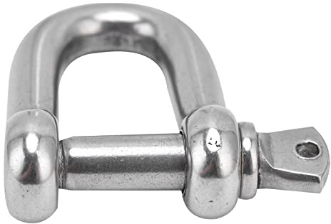 Grillete en Forma de D de Acero Inoxidable Resistente Al Desgaste y a la Corrosión para Camping, Senderismo y Deportes Al Aire Libre, Grillete de Anclaje 304 para Cadenas, Barcos (#8)