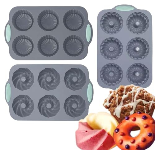 Molde para Hielo,Molde De Silicona Con Diseño De Corona - 3 Bandejas De Hielo - para Cocina Bebidas Cócteles Donuts Chocolate Repostería DIY Pastelería Navidad