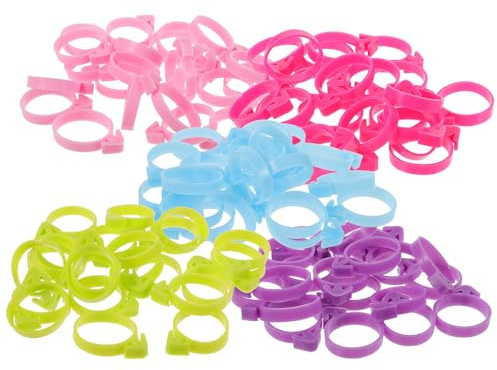 HOMSFOU Wiederverwendbare Spritzbeutelclips 100 Stück zur Sicheren Abdichtung aus Kunststoff und Verhinderung von Auslaufen Beim Backen für Partys