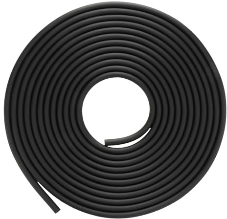 YUKERMARB Manguera de Acuario, Tubo de Bomba de Aire de Silicona, Manguera de Oxígeno Gruesa de 5 M para Peceras y Acuarios Marinos (Black)