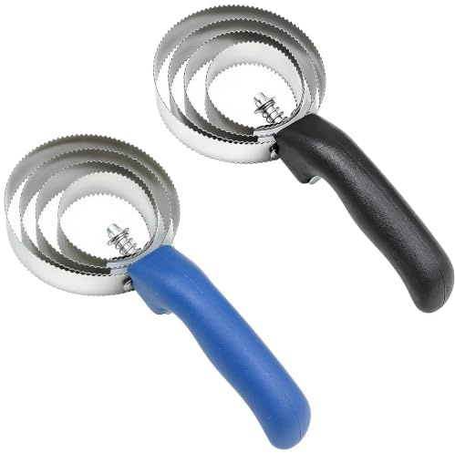 Wonuante 2 Stick Spiralstriegel 4 Ringe, Federstriegel Edelstahl | Pferdebürste, Doppelseitiger Striegel für Pferde, Schafe, Kühe