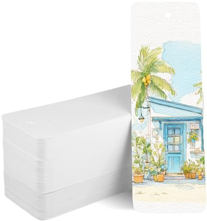 150 Hojas 15 x 5 cm Marcapáginas de Acuarela, Marcapáginas en Blanco