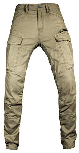 John Doe Stroker Cargo XTM Motorradhose Atmungsaktiv mit Protektoren Camel 34/32