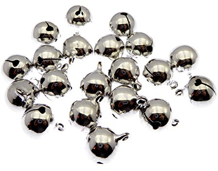 20 Stück Glöckchen 20x16mm silberfarben zum Basteln