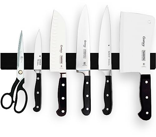 16 Inch Black Wood Knife Magnetic Strip Use as Magnetic Knife Holder for Wall - Magnetic Knife Strip - Magnetic Knife Bar - Wall Kitchen Magnetic Rack Holder