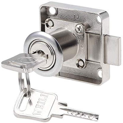 Serratura per armadio con cassetti, 18 mm di diametro 22 mm di lunghezza, serratura da scrivania a cilindro a chiave diversa.