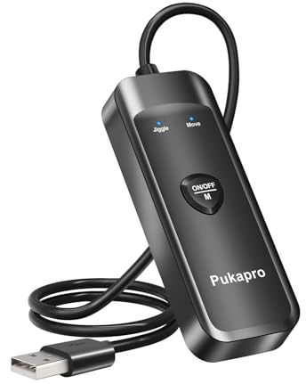 Mouse Jiggler Punkdig Plug & Play Automatic Mouse Mover, Undetectable Mouse Jiggler with ON/Off Switch and USB Port, Driver-Free Simulate Mouse Movement to Prevent Entering Sleep Mode - Black