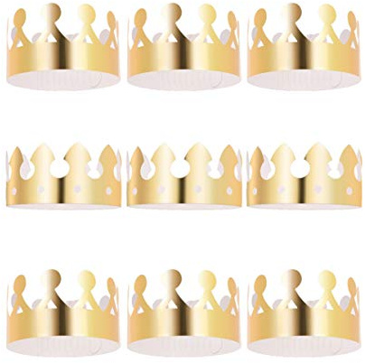 jojofuny Piezas de Sombreros de Gorro de para Niños para Celebración de Cumpleaños Sombrero de Ducha de Bebé Suministros para Fiestas Accesorios para Fotos Dorado