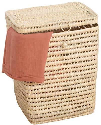 Bohome Living - Panier à Linge en Osier Tressé, Panier de Rangement Naturel, Fait main