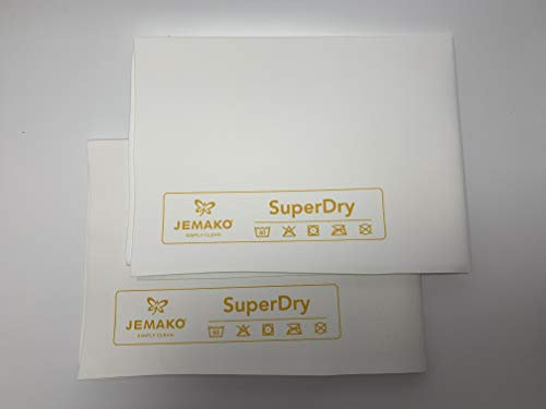 Jemako Abledertuch 2 Stück Set 40 x 45 cm weiß-grau Ledertuch Poliertuch Fensterleder