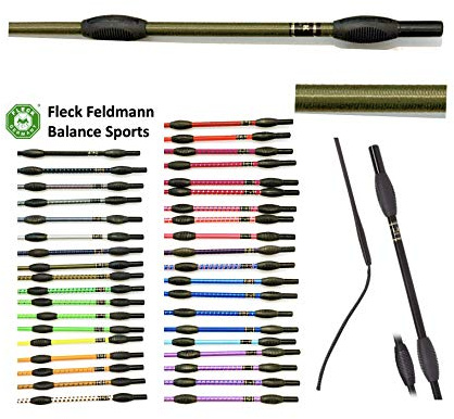 JA Horse Fleck Feldmann Balance Sports Dressurgerte Gerte Reitgerte (Olive grün, 110 cm)