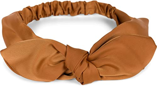 styleBREAKER Damen Haarband Rockabilly Schleife Polyester | Einfarbiges Pinup Headband, anpassbarer Gummizug im Nacken, passend für 49-59 cm Kopfumfang, 4 cm breit, formstabil.